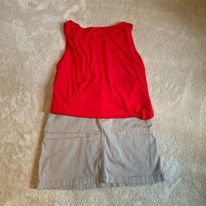 Lands' End Cotton Khaki Color Skort Size 6